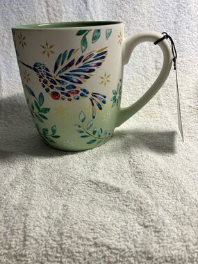 Colorful Hummingbird Ceramic Mug - Multicolor Dwell Studio NWT